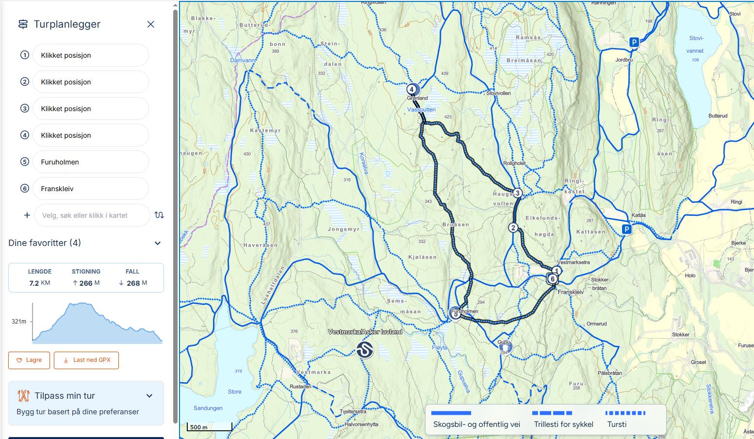 Image/map for the tour