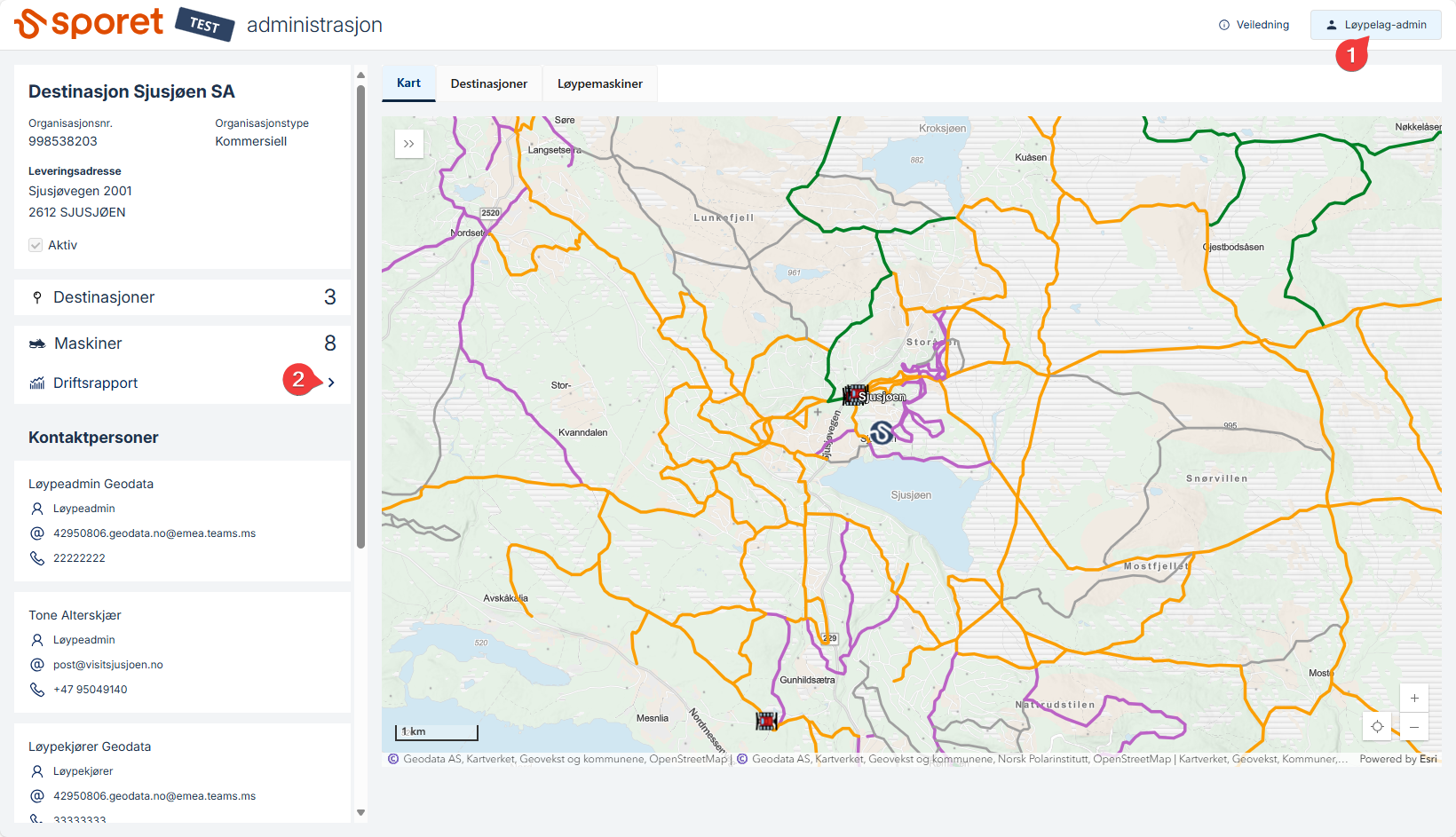 Sporet driftsrapport