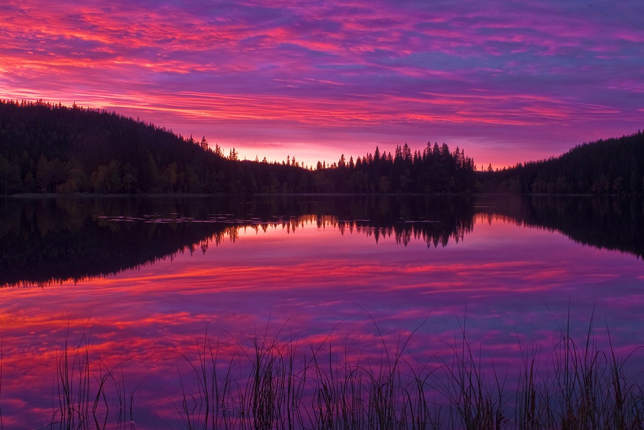 Aftenfarger over Spålen