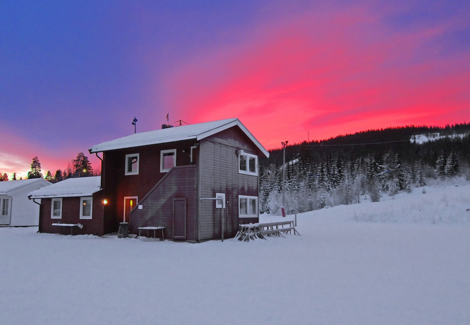 Aftenlys på skistadion