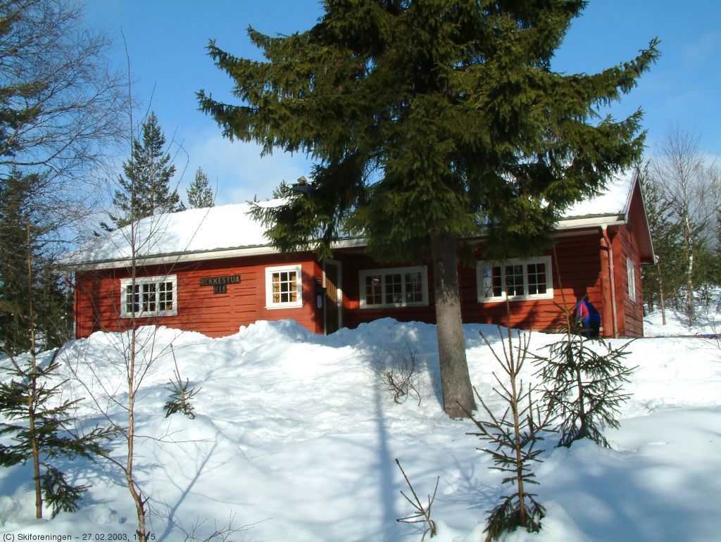 Bekkestua i påskesol i februar