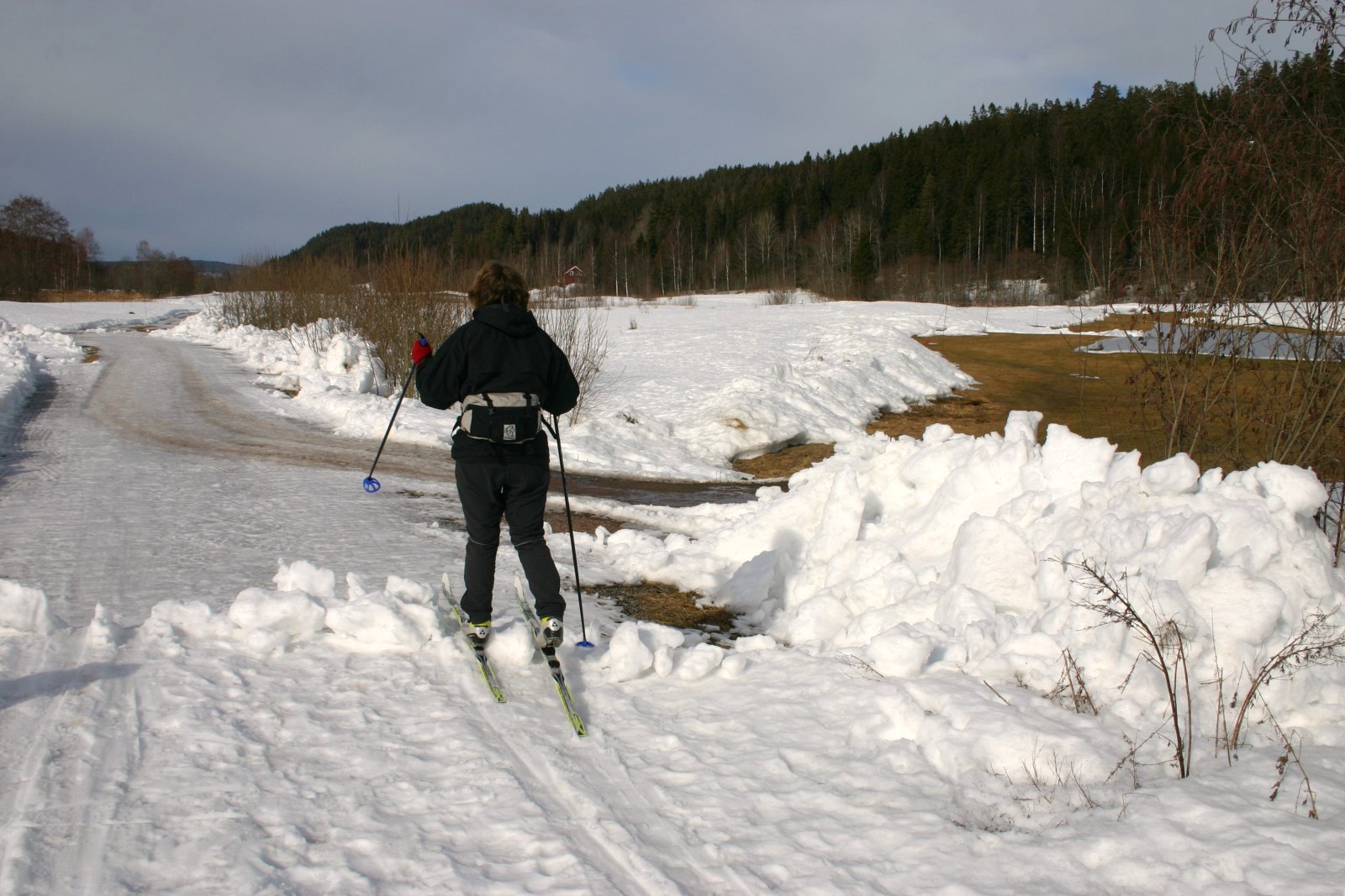 Der var løypa brøytet, gitt...