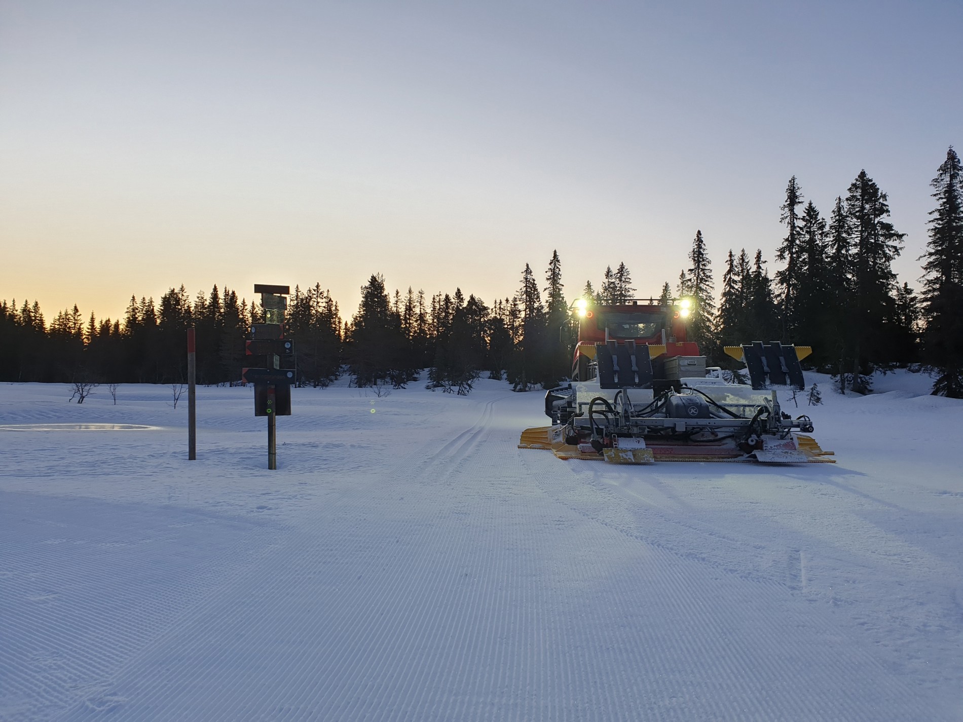 Fine skiforhold i Ringkollen-området