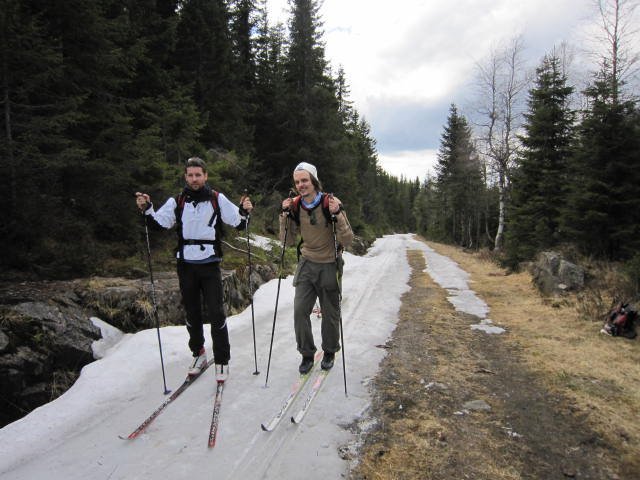 Flere skiløpere ved Oppkuvbekken i dag