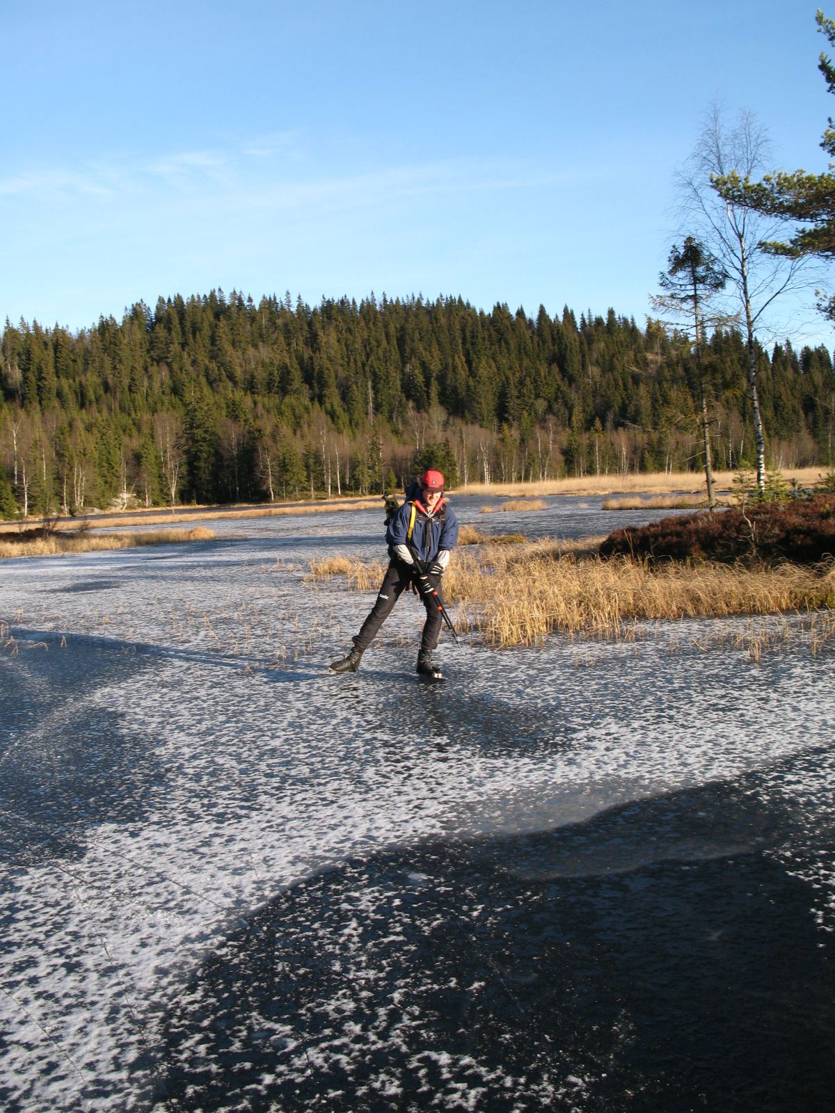 Flott å gå på skøyter på Triungsvann