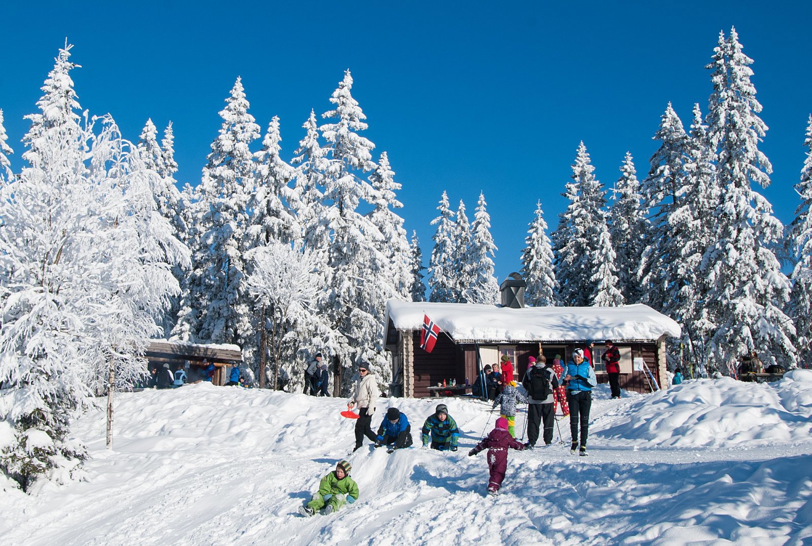 Flott vinterferiedag ved Vingerdalstua