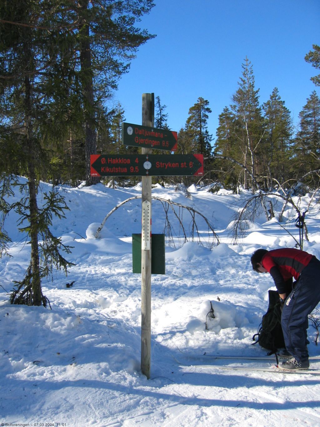 Fra løypekrysset ved Stålmyra