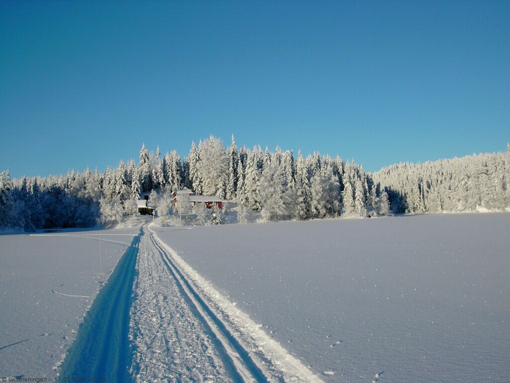 Gørjehytta badet i vintersol