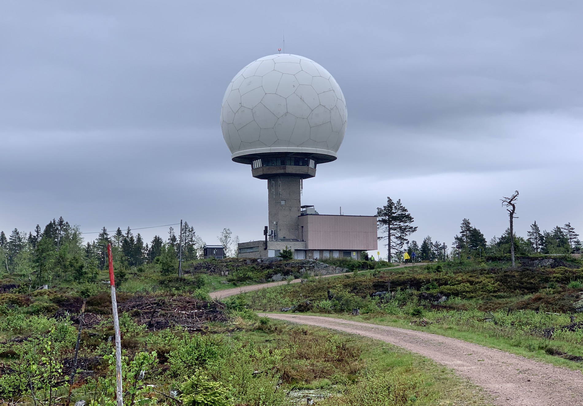Grå dag og litt regn på Haukåsen