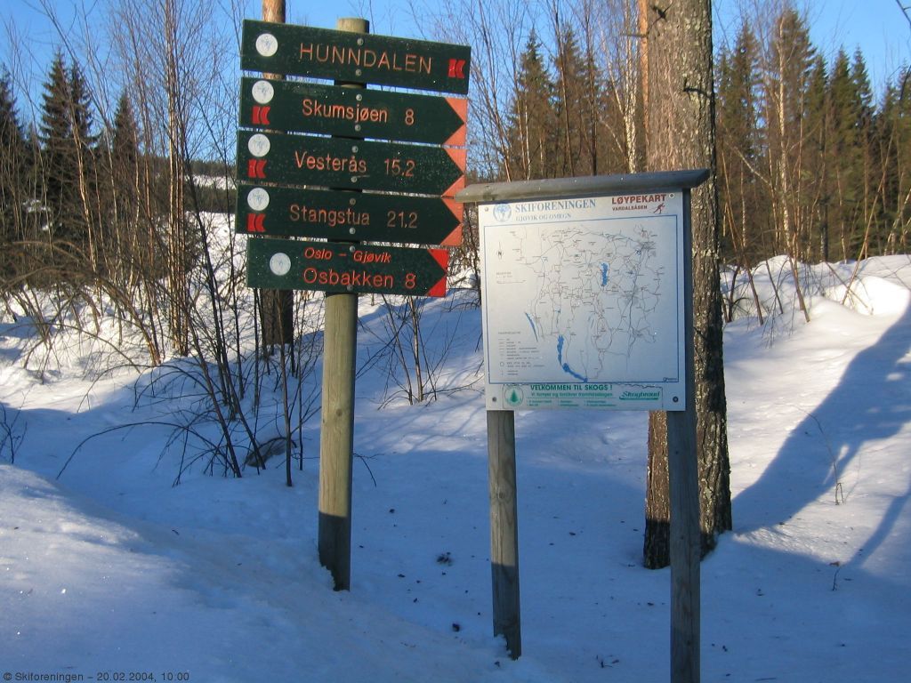 Hunndalen v. Gjøvik - løypestart mot Oslo!
