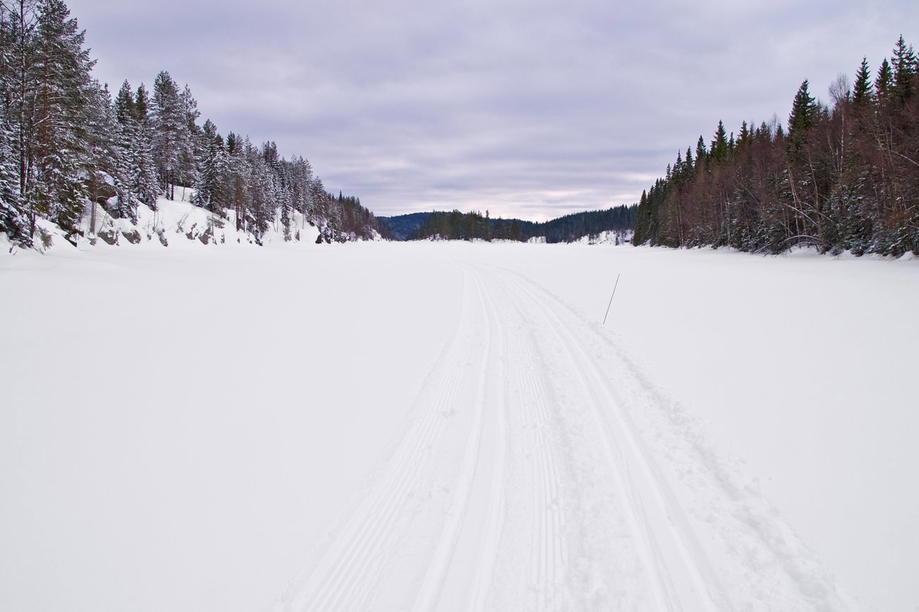 I scooterspor inn på Trehørningen