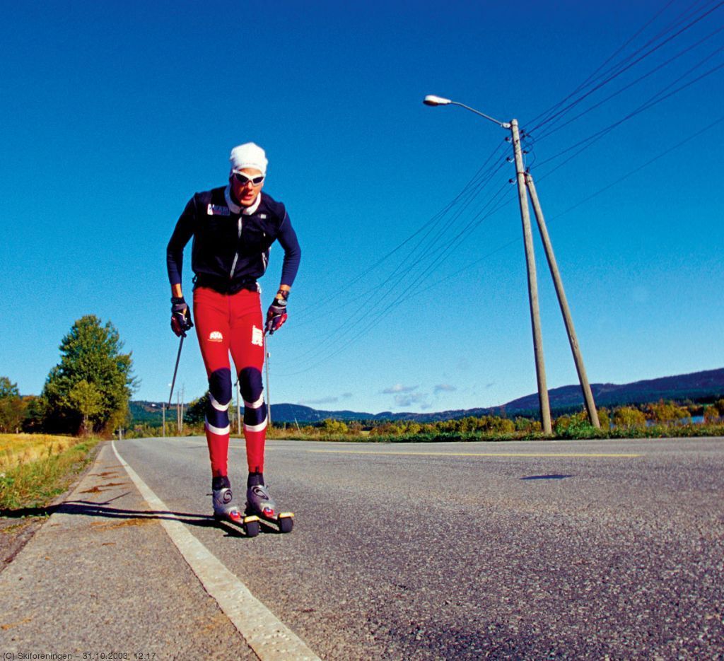 Jørgen Aukland på rulleski