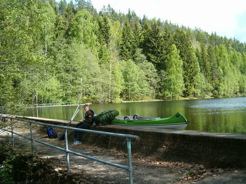 Klargjøring for fiske ved Tangen