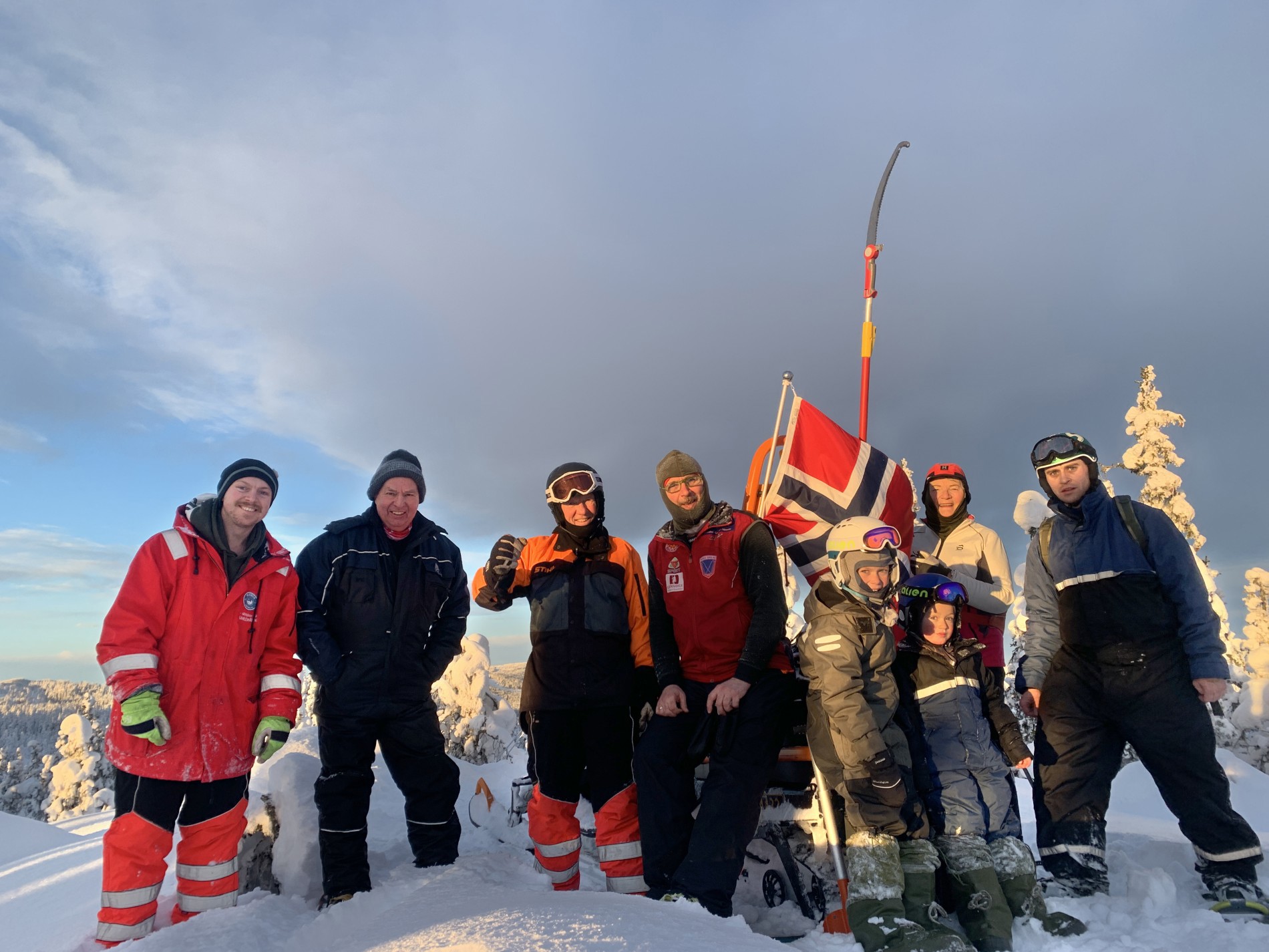 Lagbilde fra førstegangsbestingen av Skjerveknatten