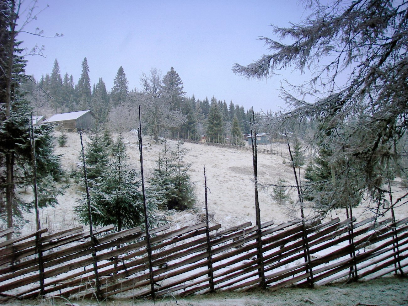 Lett snøvær over Roenseter
