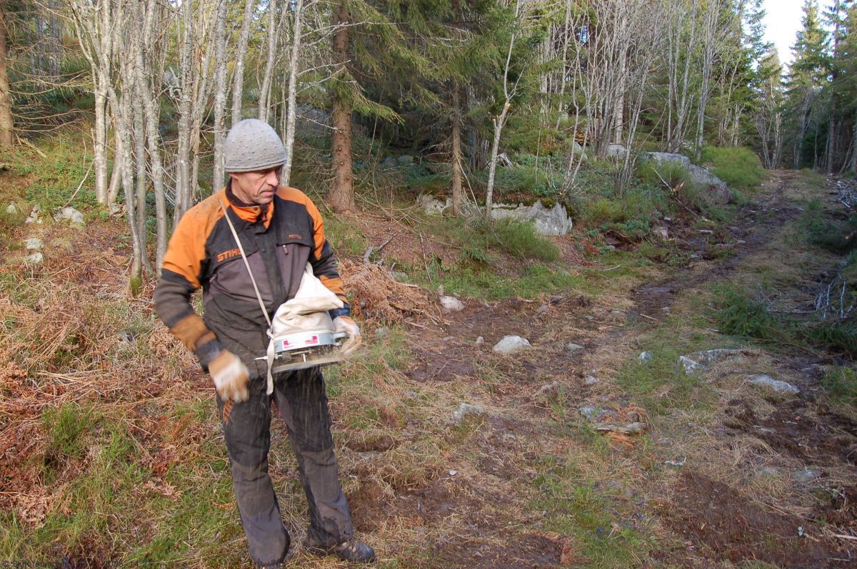 Løypearbeider ved Bislingen