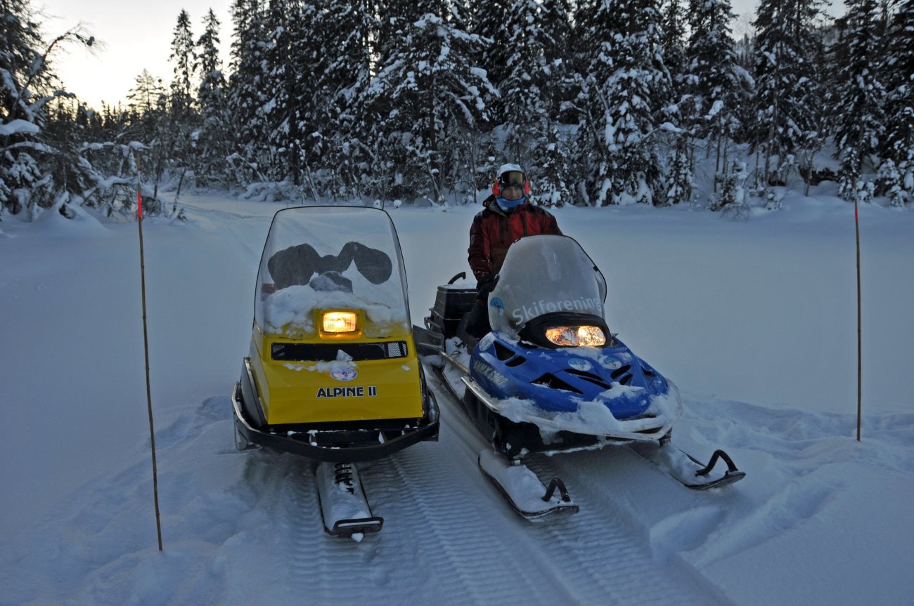 Løypekjøring på Flåtatjern