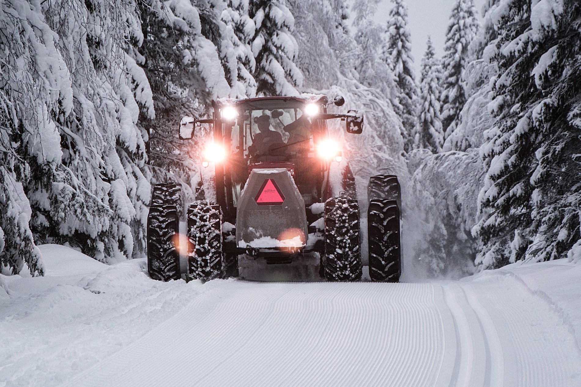 Løypekjøring på Minneåsen