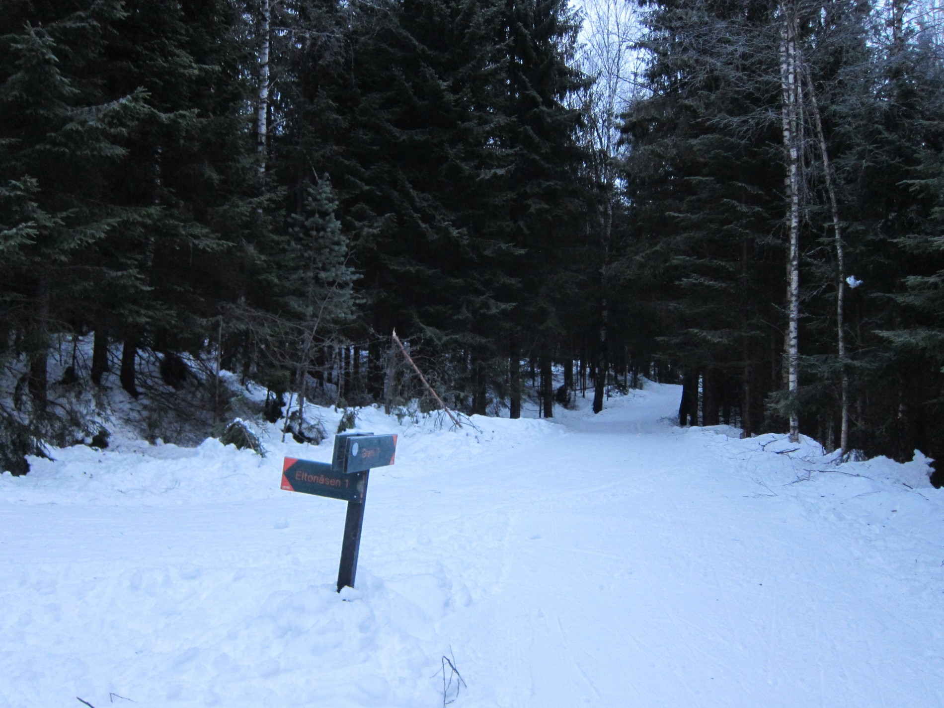 Løypekryss i Djupdalen