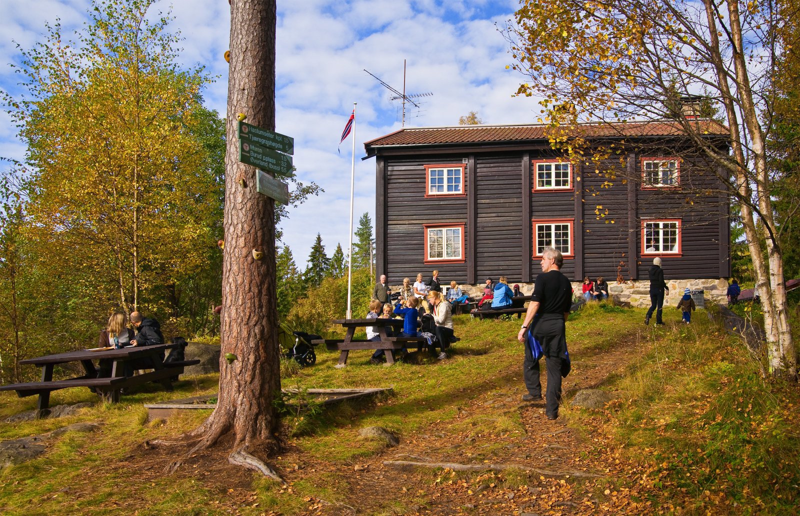 Mange gjester på Brunkollen i dag