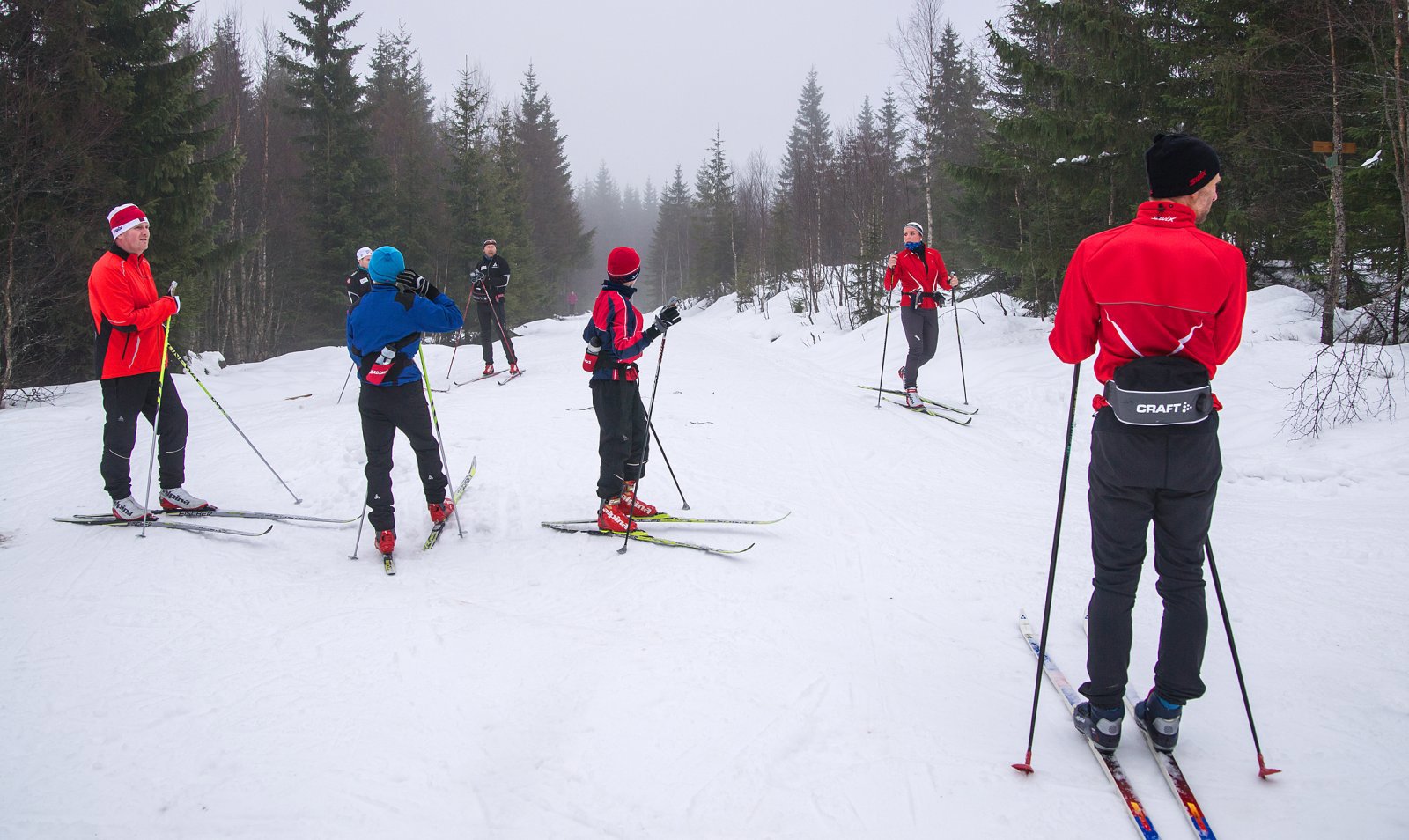 Mange på ski i Nordåsen