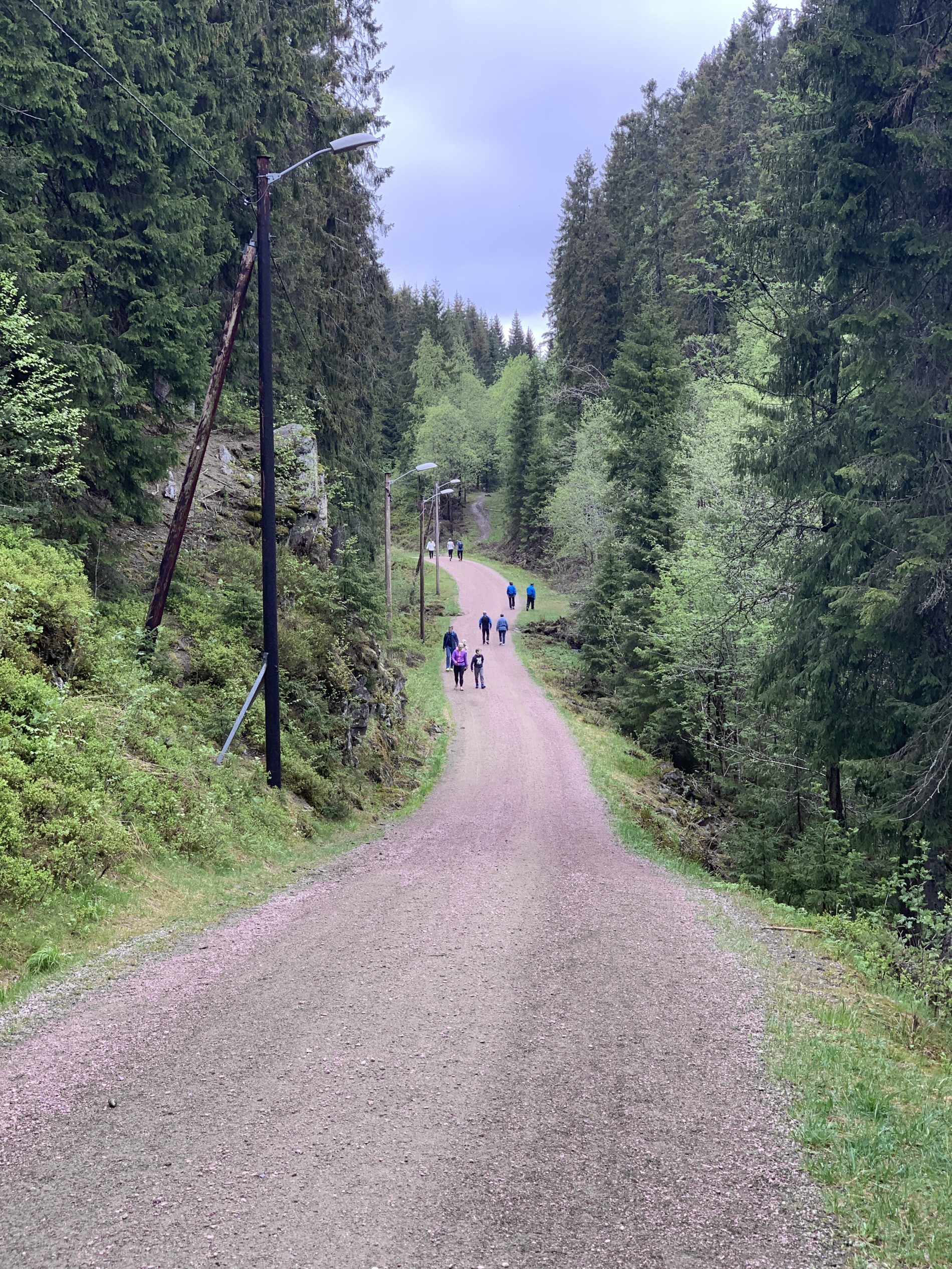 Mange på tur mot Linderudkollen