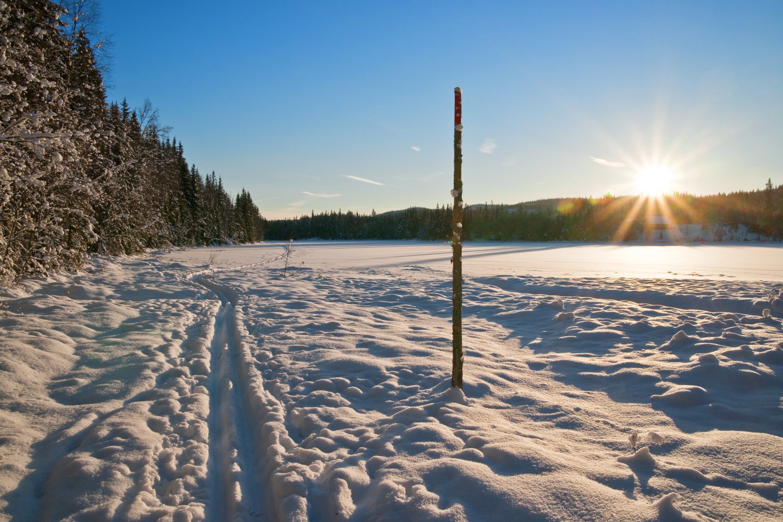 Mykt spor over Store Sinnera