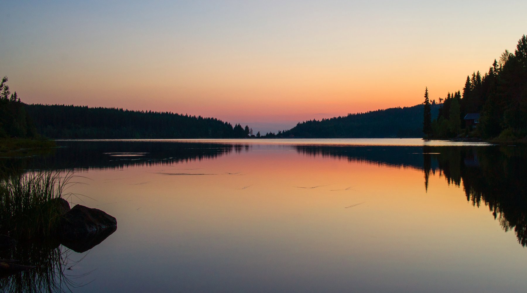 Natten overtar ved Damtjern