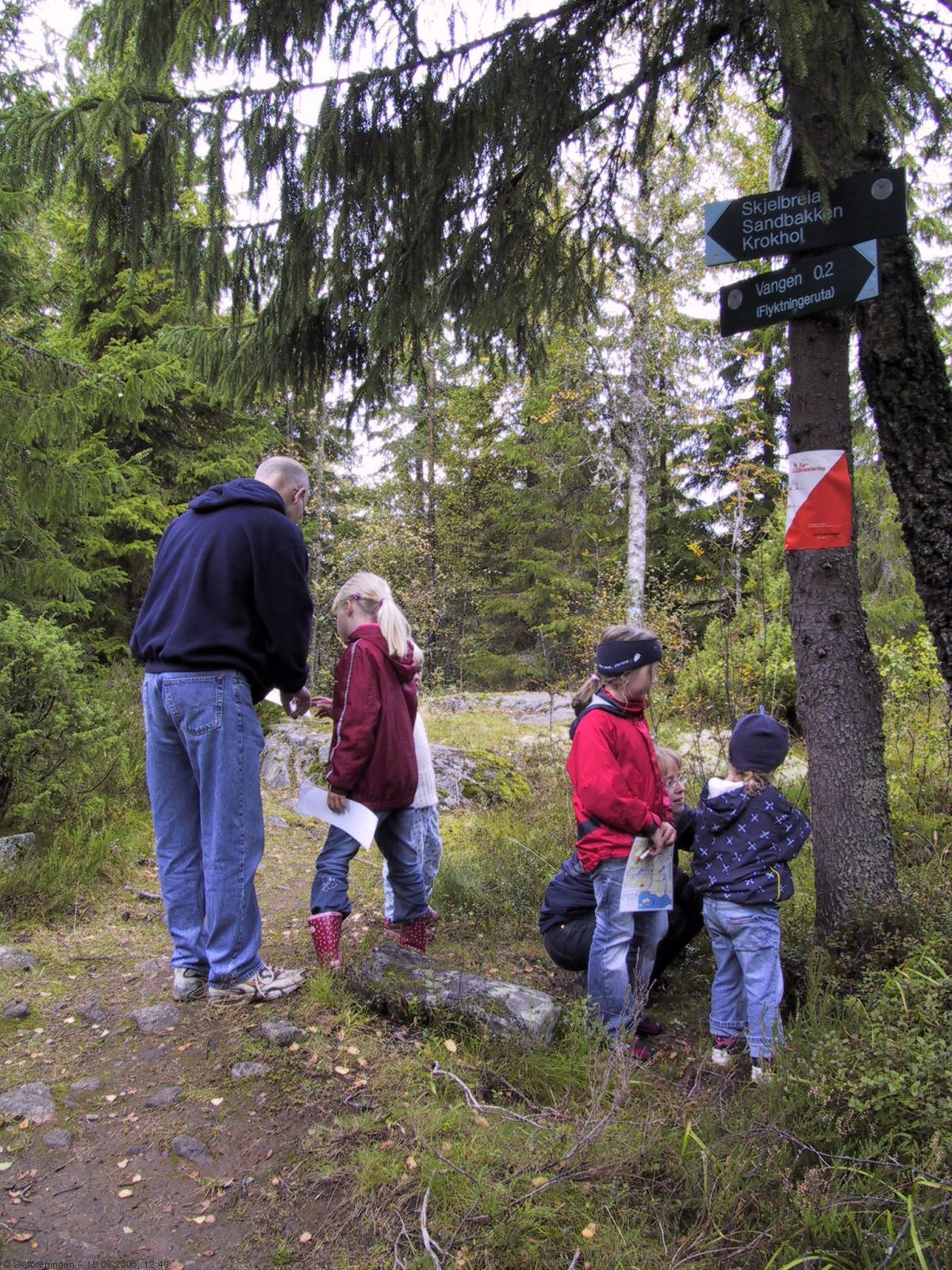 Orientering under aktivitetsdag på Vangen 18.09.05