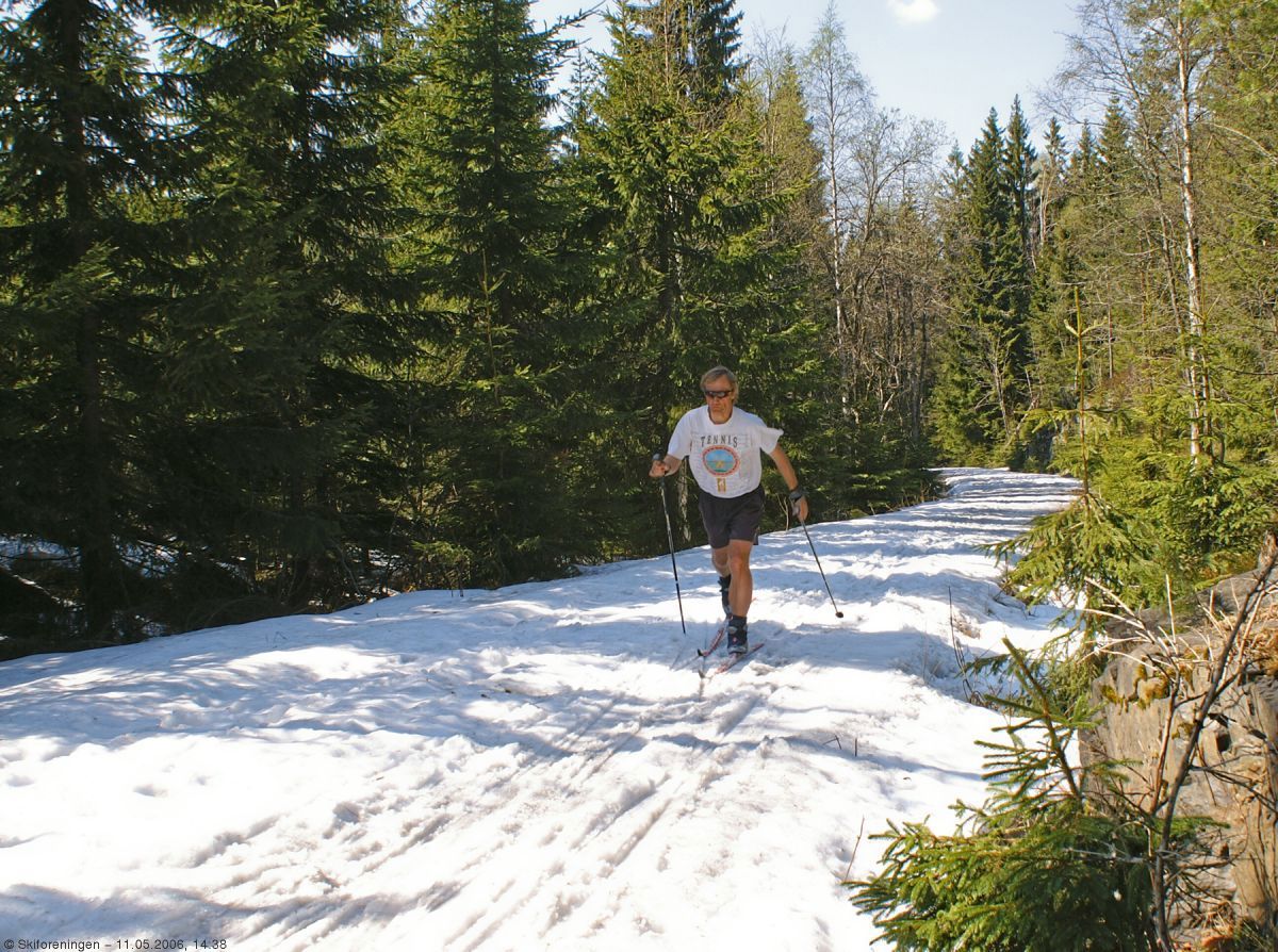 På ski i Bærumsmarka 11. mai 2006