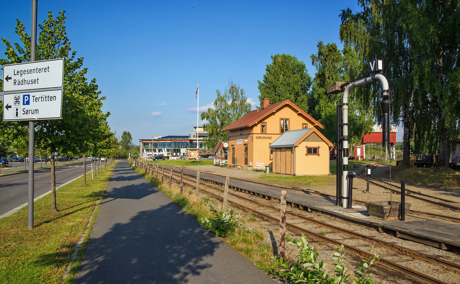 På sykkelvei gjennom Sørumsand