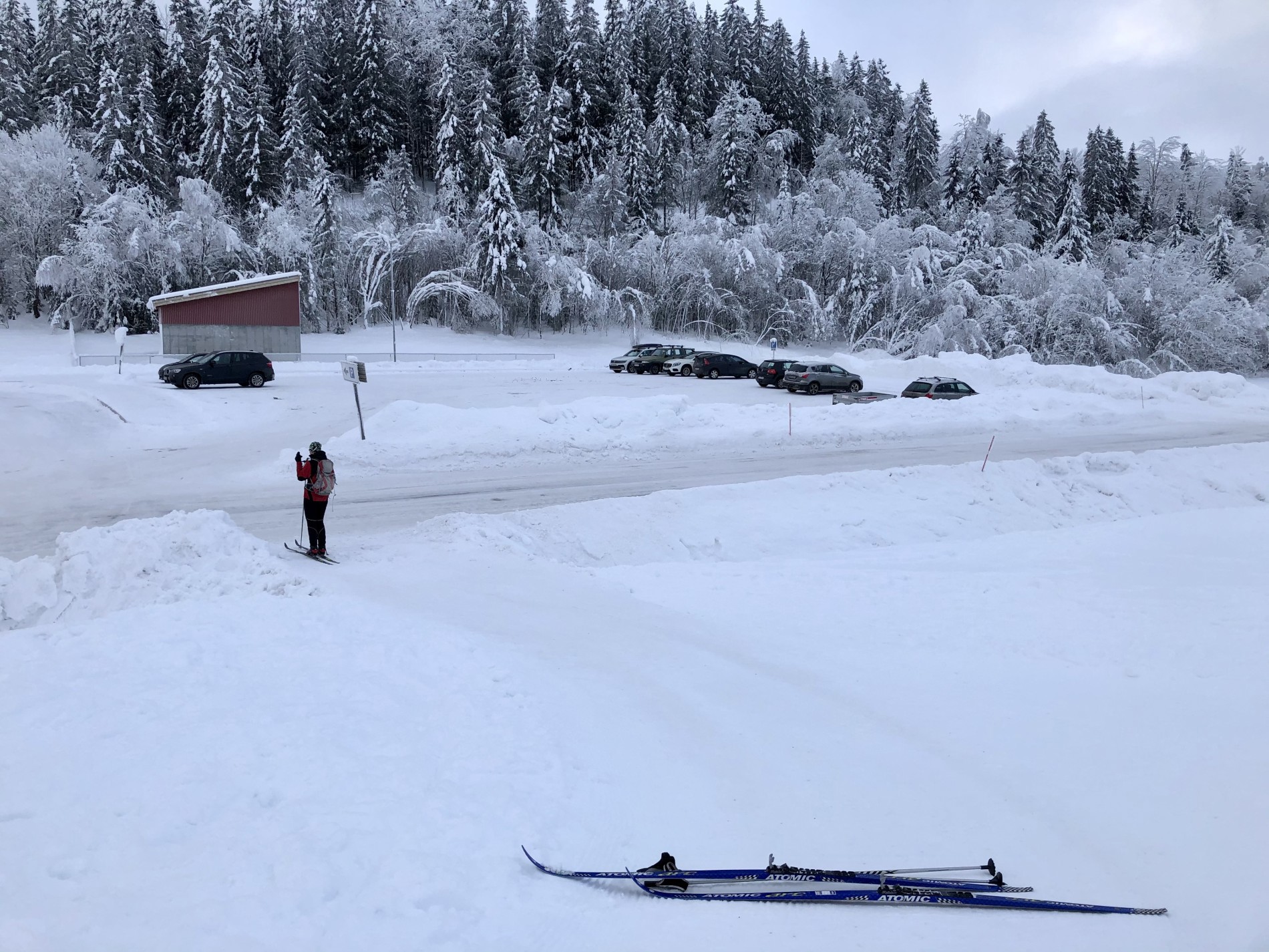 Parkeringen ved Lunner barneskole