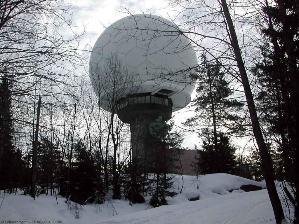 Radaren på toppen av Haukåsen, 357 moh.