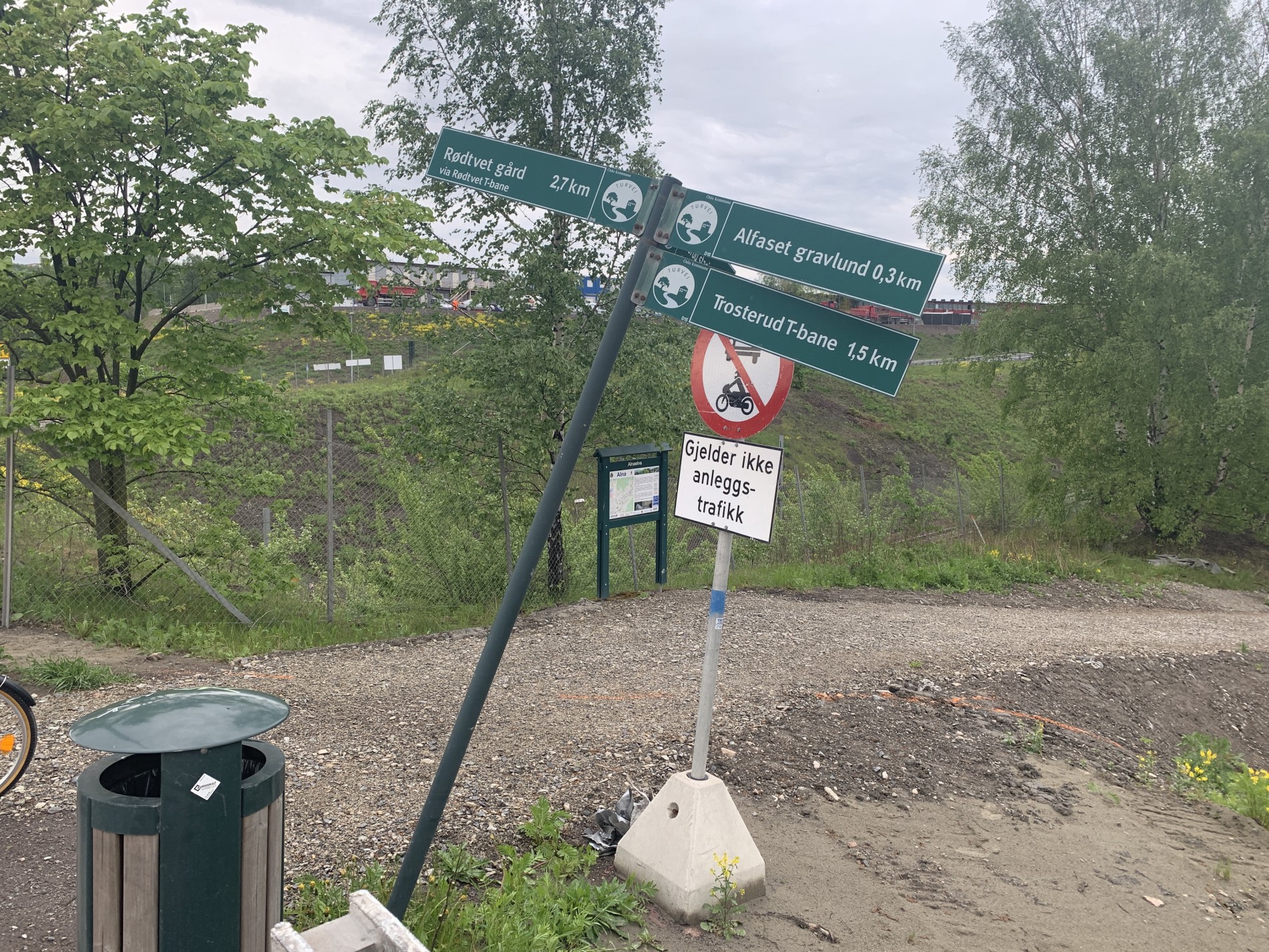 Skeive skilt er standarden på Alfaset