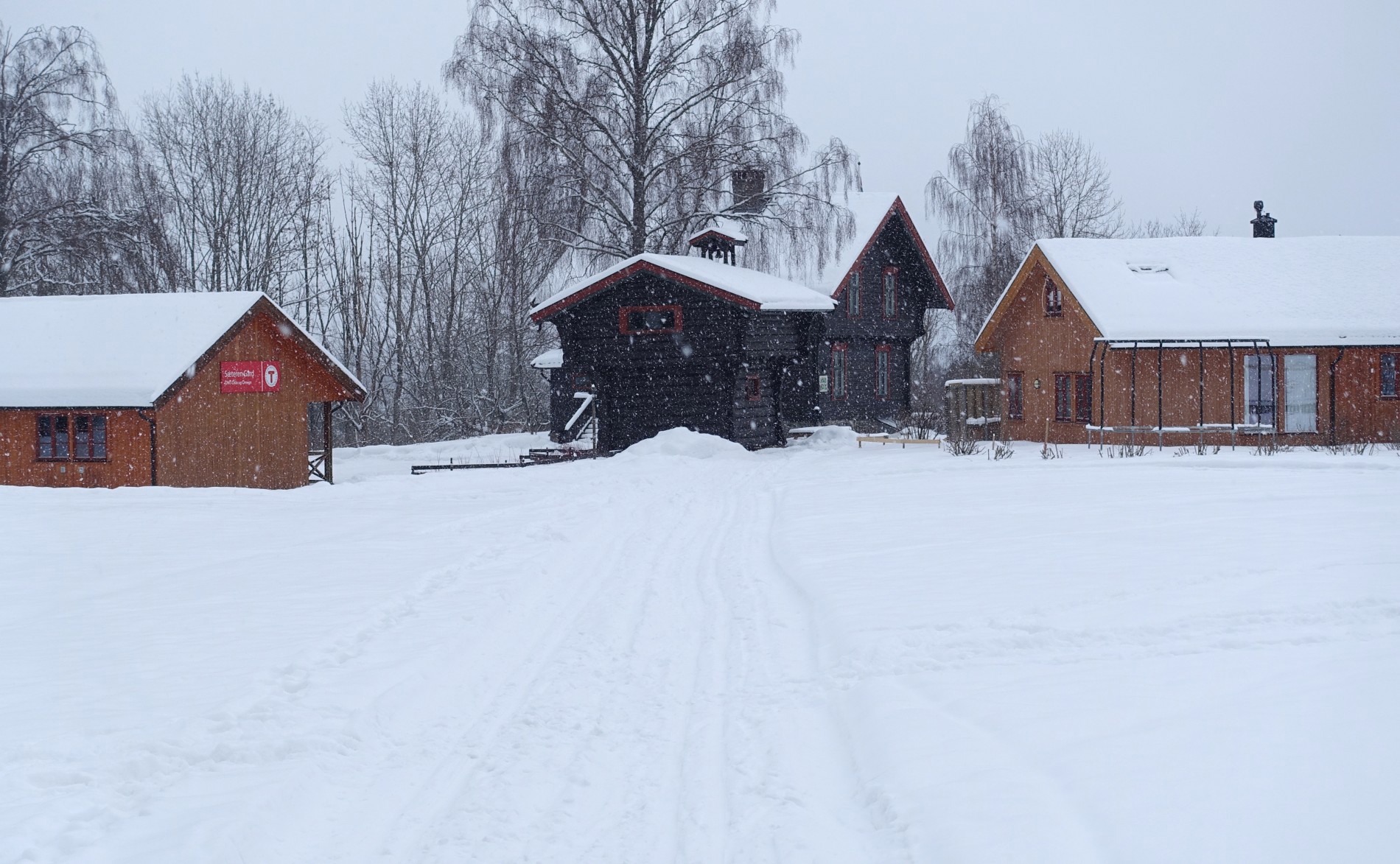 Skispor inn til Sæteren
