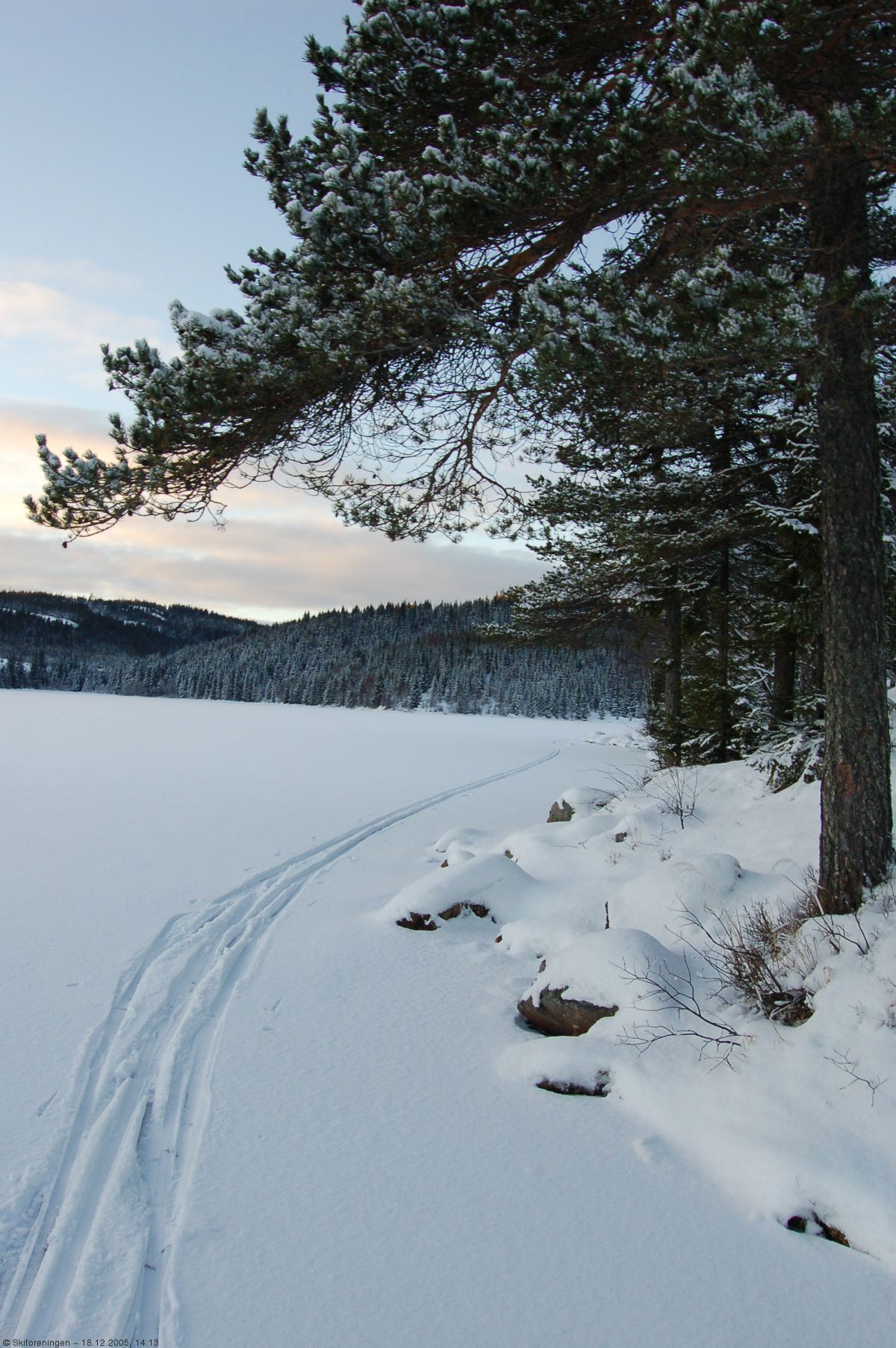 Skispor på Råsjøen
