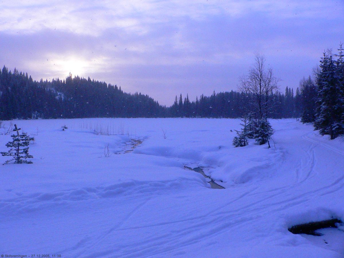 Sol og snø på Trantjern