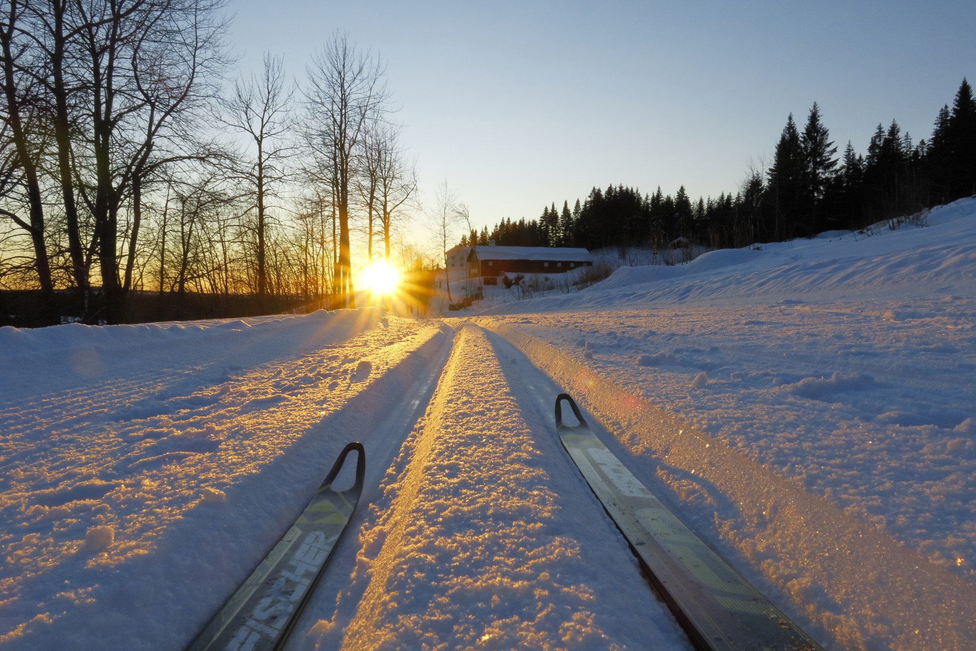Solnedgang ved Solbakken
