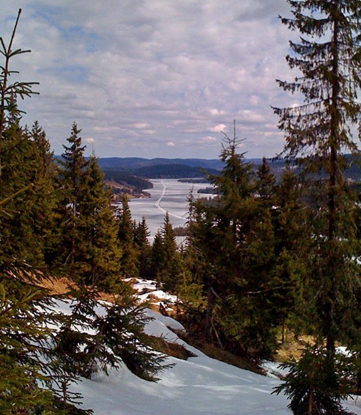 Spor etter vinterens skispor på Mylla