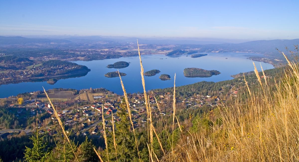 Steinsfjorden i fugleperspektiv