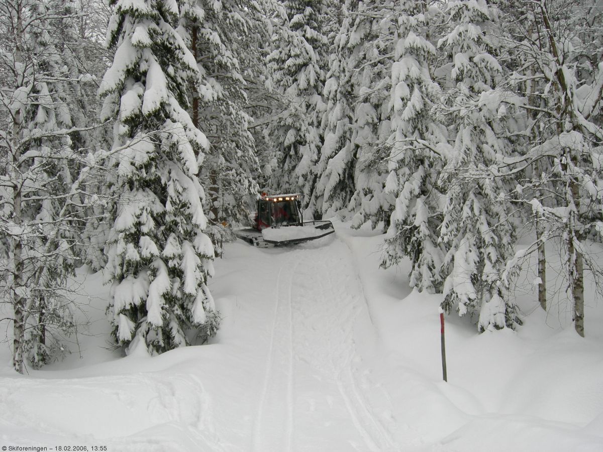 Store snømengder i Kjekstadmarka