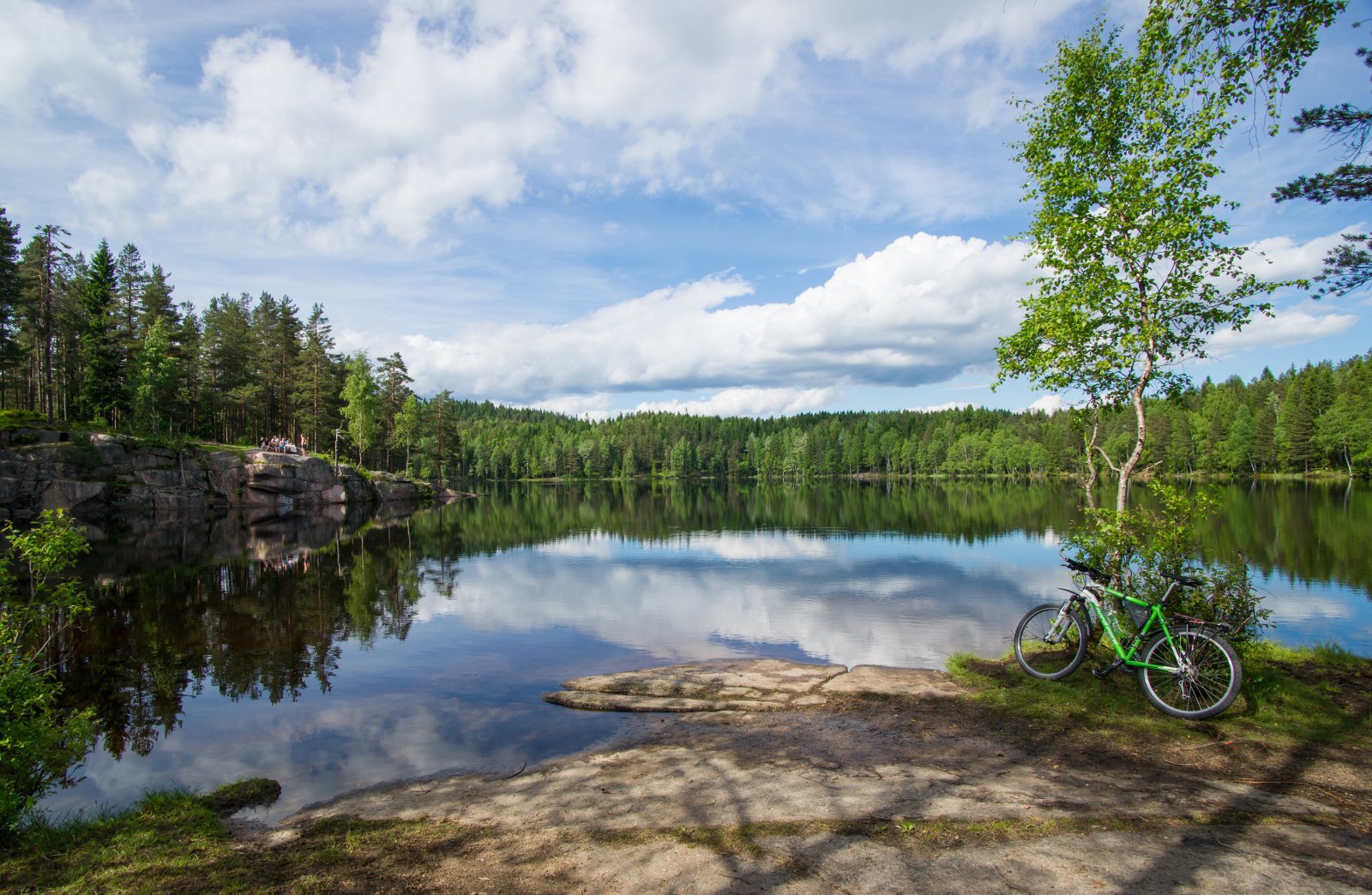 Sykling helt til vannkanten