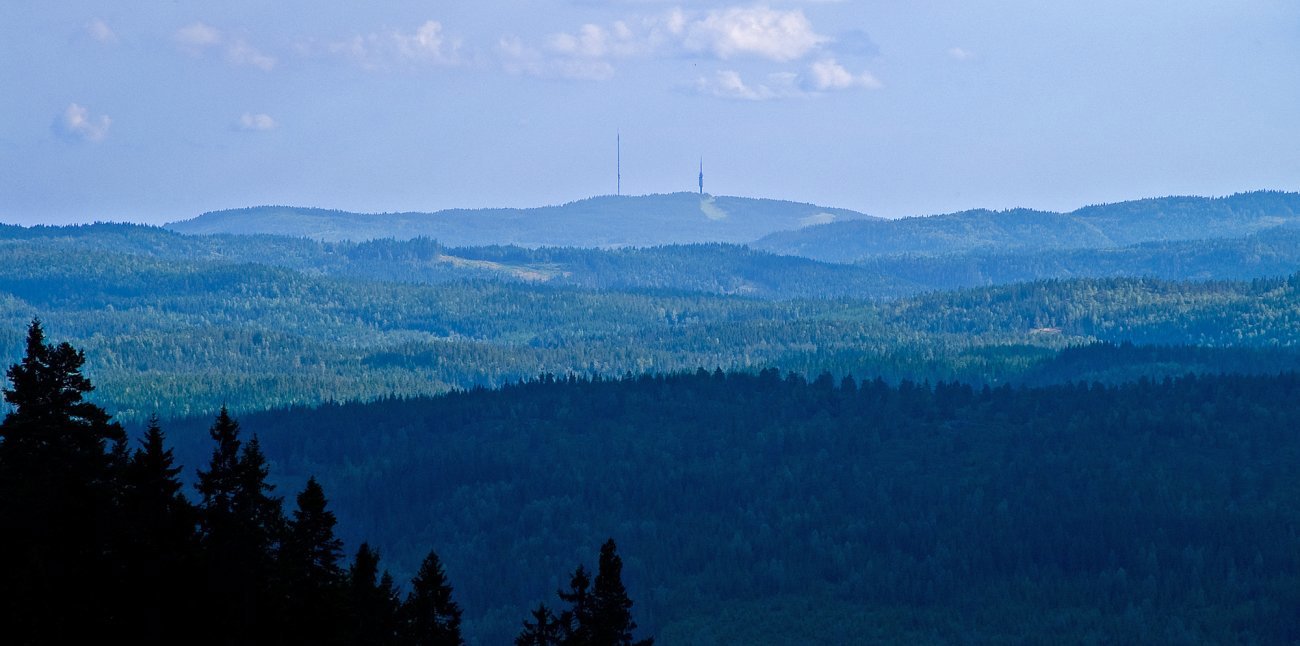 Tryvannstårnet sett fra Romeriksåsene