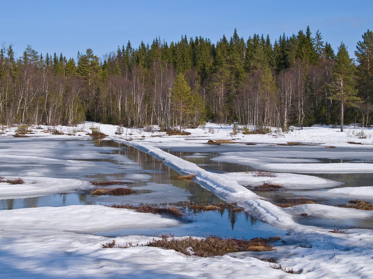 Usikker bro over Lille Hvitsteinvann