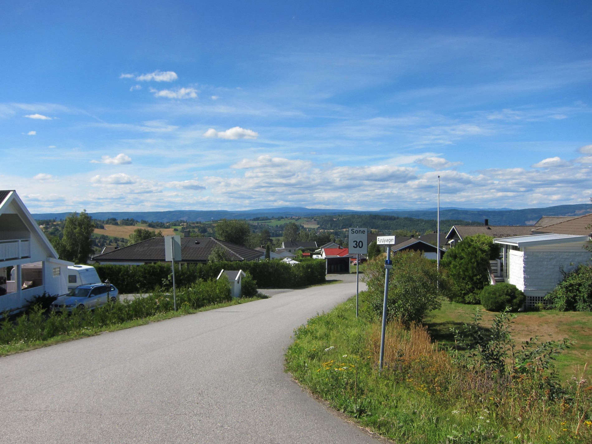 Utsikt fra Amundrudvegen