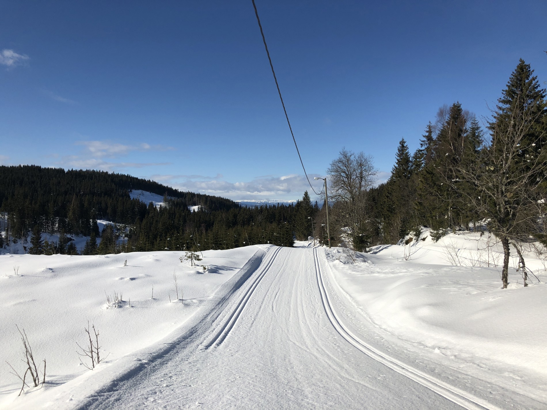 Utsiktspunktet på toppen av lysløypa på Kleivstua