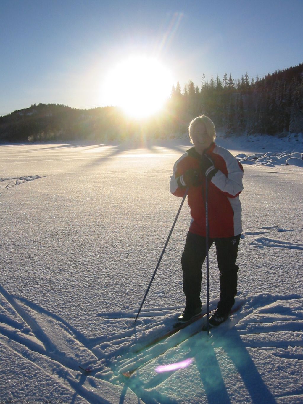 Vakkert vinterlys på Gjerdingen