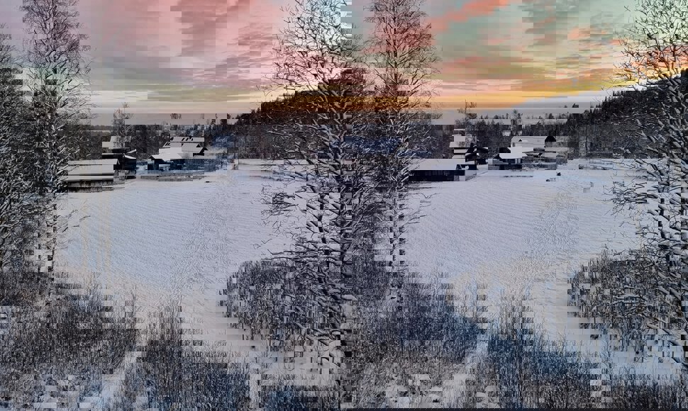 Sæteren Gård i vakkert vinterlys