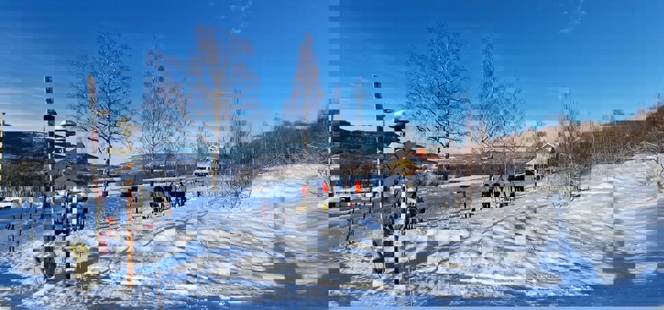 Pause på Fluberg stasjon